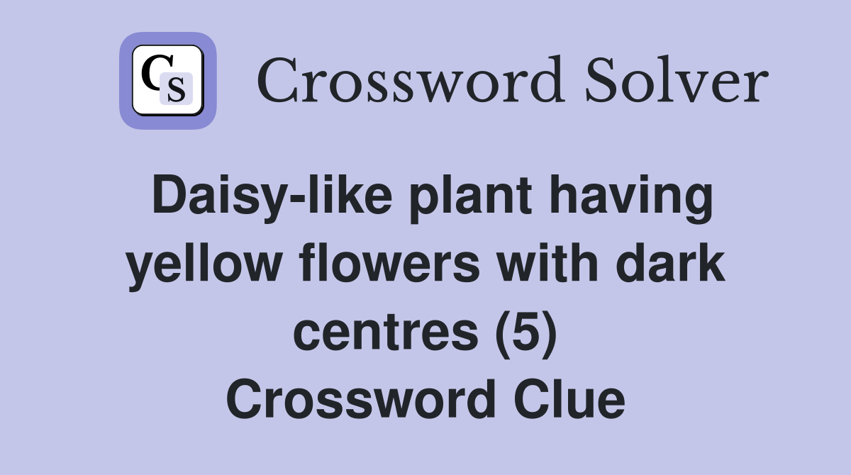 Daisy-like plant having yellow flowers with dark centres (5